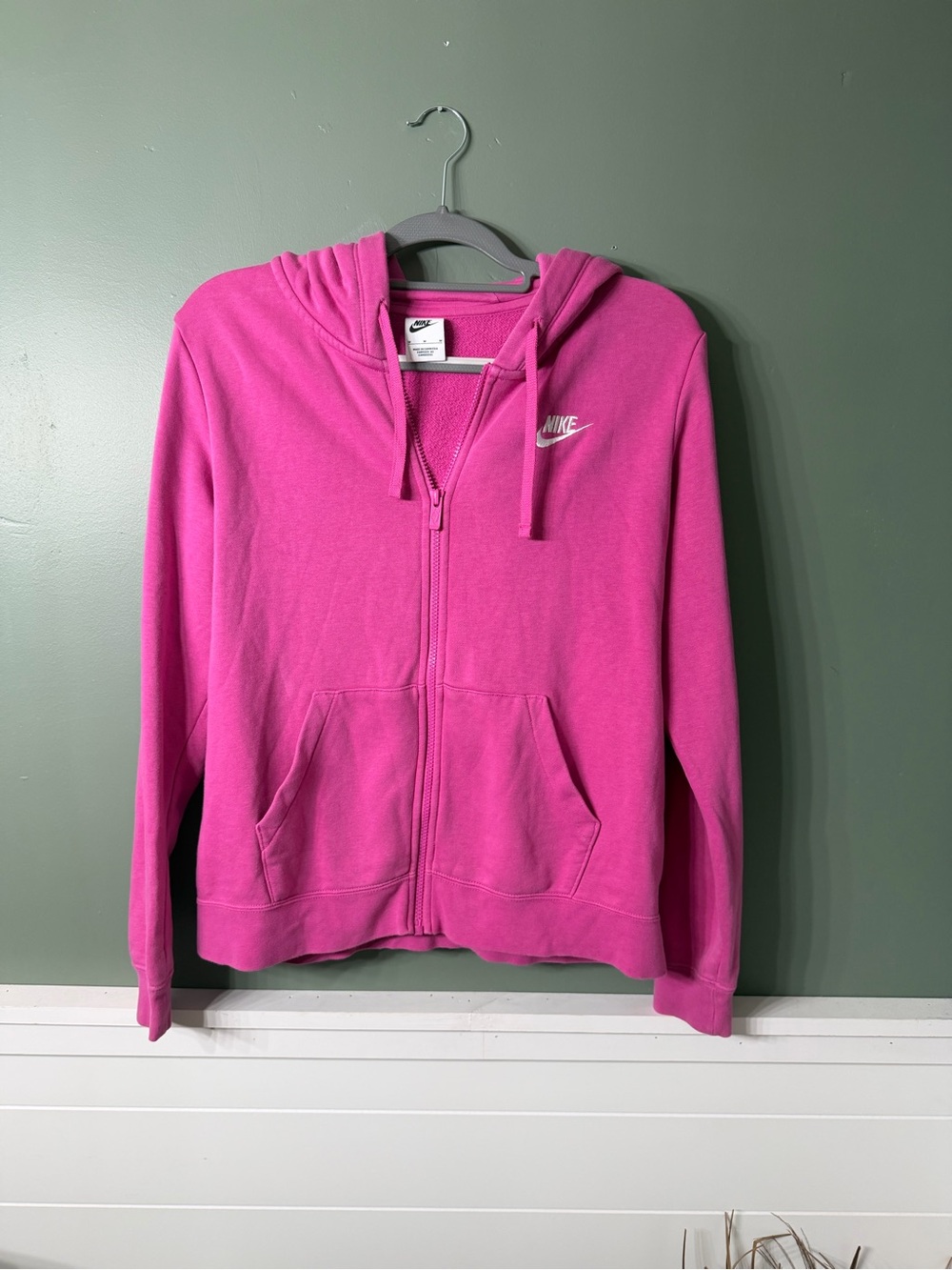 Nike Hot Pink Zip-Up Hoodie with Hood